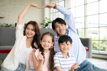 A boy and a daughter from an asian family.