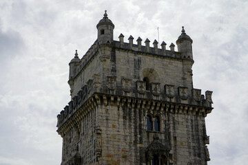 Fototapeta na wymiar Lisbon, Portugal - March 2023: View of the Torre de Belém. Belem Tower.
