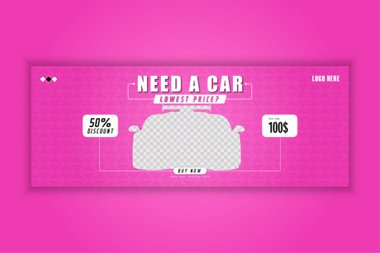 Luxury social media post design template. black friday sale car facebook cover.