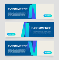 Virtual platforms for e-commerce web banner design template. Vector flyer with text space. Advertising placard with customized copyspace. Printable poster for advertising. Arial font used