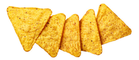 Delicious nachos chips cut out