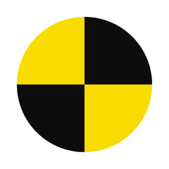 Crash Test Black Yellow Circle Icon