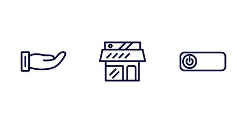 set of marketing thin line icons.