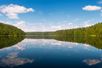 Reflections of Splendor- Captivating Lake Panorama
