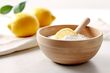 Efficient Cleaning Aid: Bowl of Soda for Cleaning with Lemon