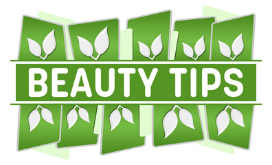 Beauty Tips Green Leaves Top Bottom Triangles Horizontal 