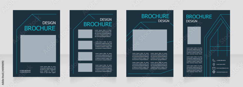 Poster smart house service for home blank brochure design. template set with copy space for text. premade c
