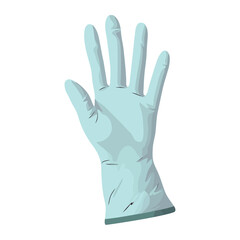Human hand with a glove