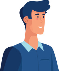 Successful man in blue suit