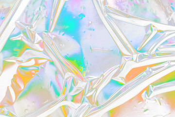 glued rainbow foil texture