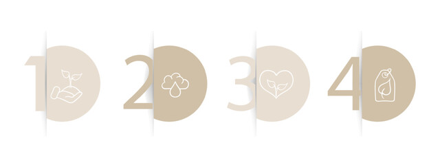 Eco-friendly Materials Icon. Sustainable materials, environmentally friendly products, green materials, biodegradable materials. Pastel color background. Vector line icon