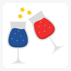  A Striking Flat Style Glass Illustration

