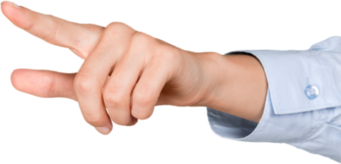 Finger Pressing an Imaginary Button