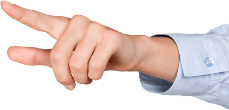 Finger Pressing an Imaginary Button