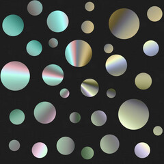 Colorful circle light seamless graphic wallpaper with black background