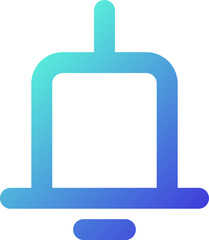 Notification pixel perfect gradient linear ui icon. New message signal. Social network feature. Line color user interface symbol. Modern style pictogram. Vector isolated outline illustration