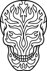 Mexican Sugar Skull Day of the Dead Tshirt Design Vector
