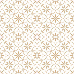 Tan & white floral seamless pattern background