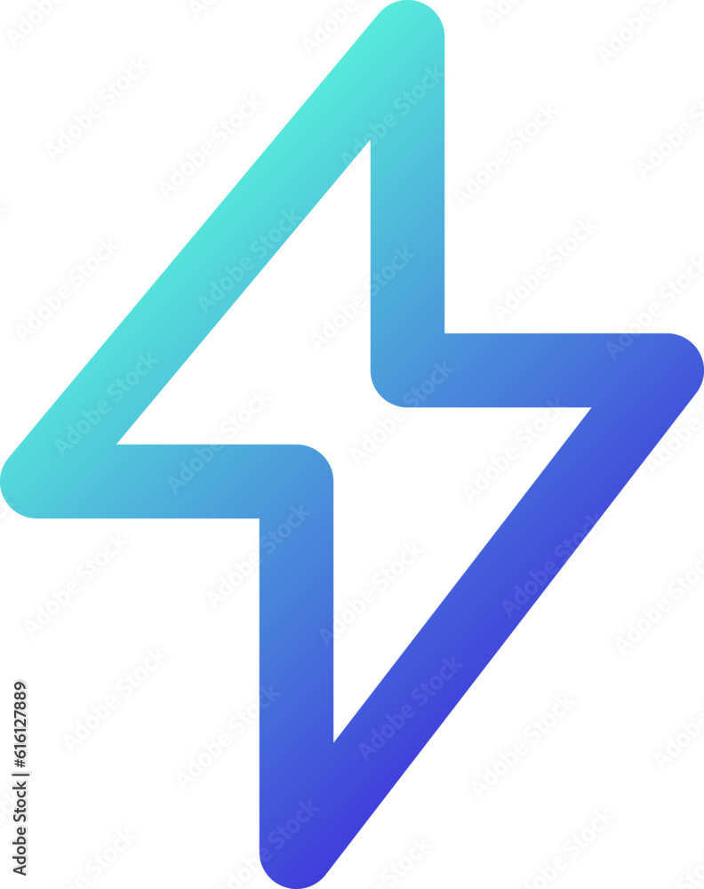 Poster lightning bolt pixel perfect gradient linear ui icon. internet speed. latest news. hot offer. line c