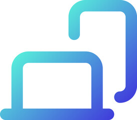 Devices pixel perfect gradient linear ui icon. Connected gadgets. Messenger active sessions. Line color user interface symbol. Modern style pictogram. Vector isolated outline illustration