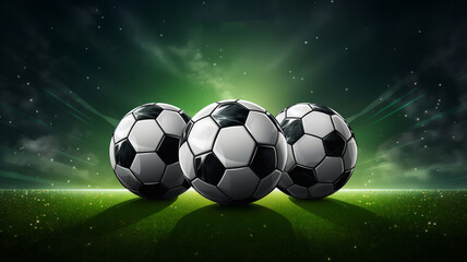 Fototapeta premium Soccer ball in burning fire flames Generative AI