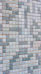 Pared vieja de azulejo de gresite