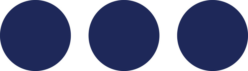 More options button black glyph ui icon. Website circle elements. User interface design. Silhouette symbol on white space. Solid pictogram for web, mobile. Isolated vector illustration