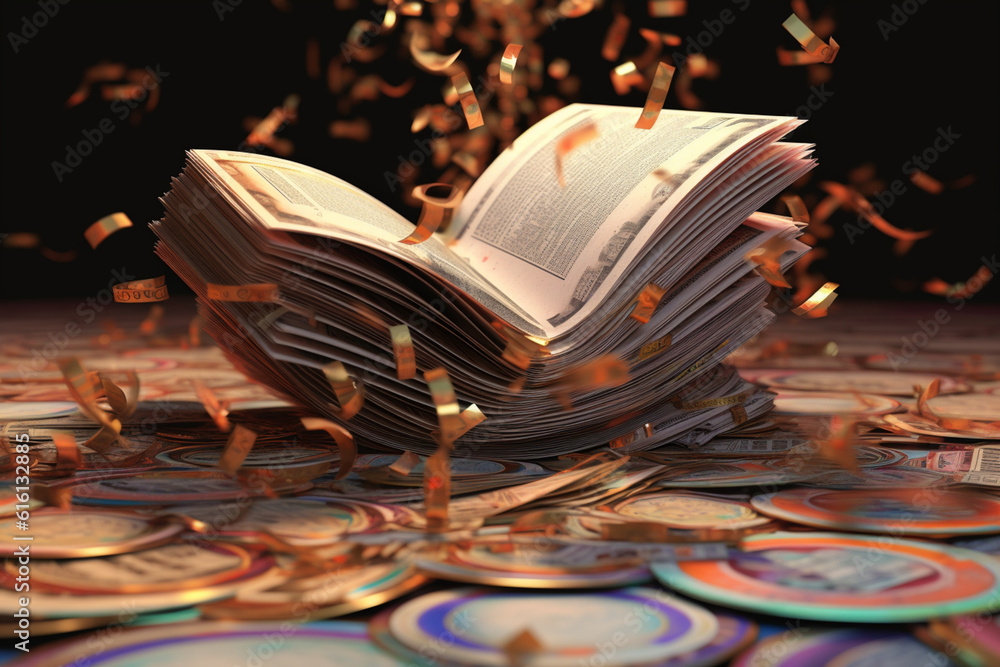 Fototapete an abstract portrayal of gupta literature, with flowing patterns and textural elements. generative a