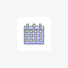 ShopCal E-commerce Calendar Flat icon 
