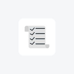 A Sleek Flat Style Task Sheets icon 
