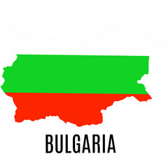 bulgaria map in flag colors