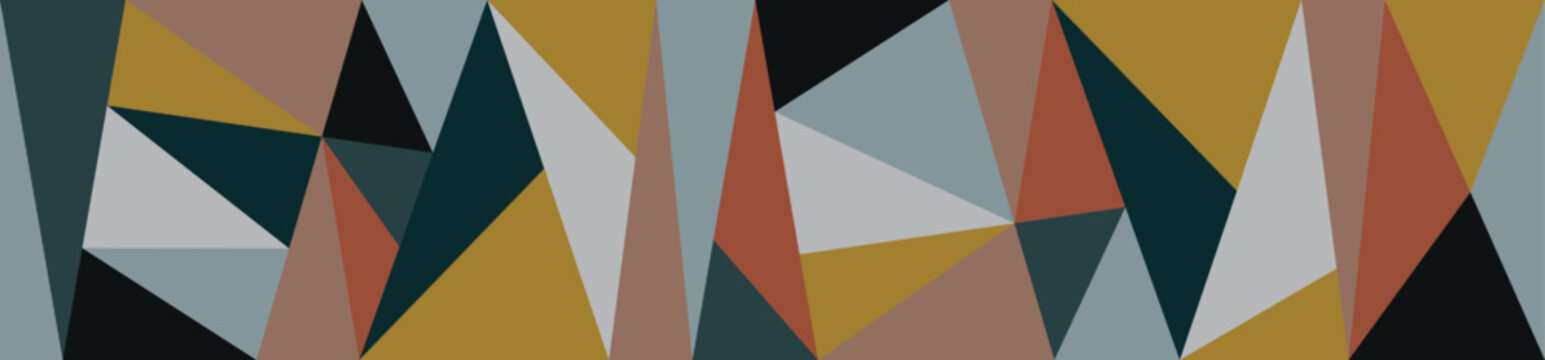 Abstract geometric triangular shape pattern art decoration wall mural background 