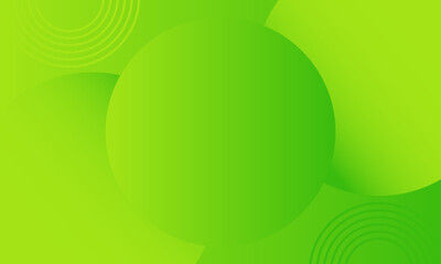 Abstract green background with circles and lines shapes. Suitable for landing page, banner, wallpaper, presentation, poster