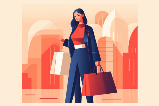 a person using shopping as a way to alleviate stress or boost mood, even when unnecessary Generative AI