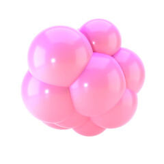 3d shape Abstract liquid with spherical element. realistic illustration of fluid substance. Trendy banner or poster design. Futuristic background isolated transparent pgn