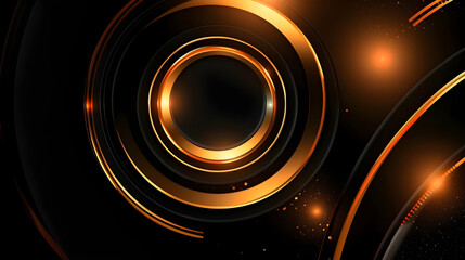 Fototapeta na wymiar black luxury abstract background with lines and waves golden elegant texture backdrop generative Ai.