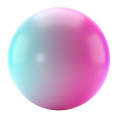 3d ball icon metal sphere geometric shape. Realistic glossy turquoise and lilac gradient luxury template decorative design illustration. Minimalist bright circle volumed round mockup isolated transpar