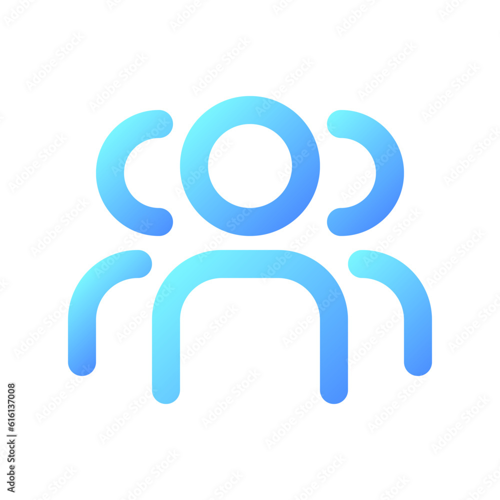 Poster online community pixel perfect gradient linear ui icon. social media invitation. contact list. line 