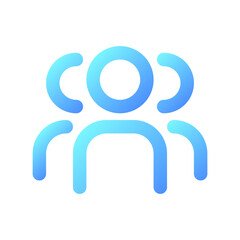 Online community pixel perfect gradient linear ui icon. Social media invitation. Contact list. Line color user interface symbol. Modern style pictogram. Vector isolated outline illustration