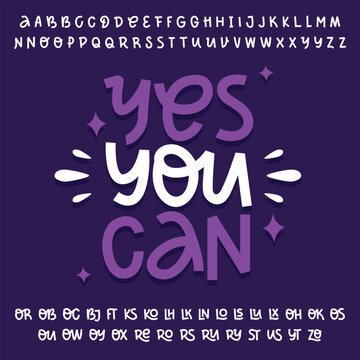 Hand drawn doodle font. Fun simple vector alphabet. This vector font allow you to create a lot of great works such as posters, magazines, printings, web hand drawn typography etc.