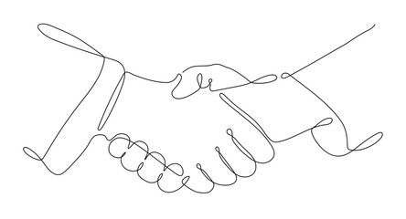 Handshake linear vector concept