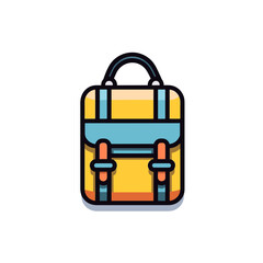 Backpack Design Illustration. Simplistic Linear Design.