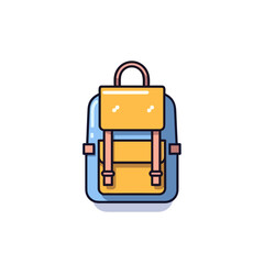 Backpack Design Illustration. Simplistic Linear Design.