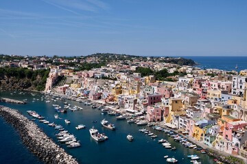 Fototapeta na wymiar Procida Island, Italy - Marina di Corricella