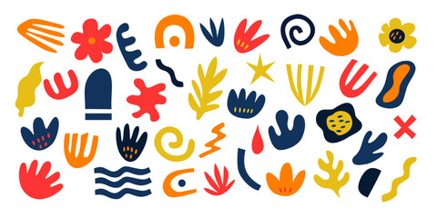 Set of abstract trendy shape ornament