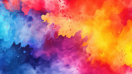 Obraz na płótnie Canvas A colorful and abstract watercolor splash background. This background features bold and expressive brushstrokes that create a burst of color and art for graphic design projects. AI Generative