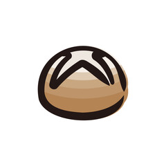 Weizenbrot - Bread and bakery icon/illustration (Hand-drawn line, colored version)