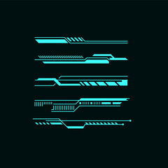 hud line vector elements, Futuristic Modern Sci Fi User Interface Set., Hud Screen, Virtual Game Screen.