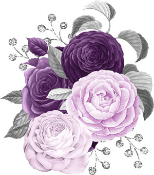 Purple and Silver Bouquets
Hi
I get the ideas from nature. For the graphics an AI helps me. The processing of the images is done by me with a graphics program.