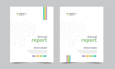 Annual report and business catalog, cover design template